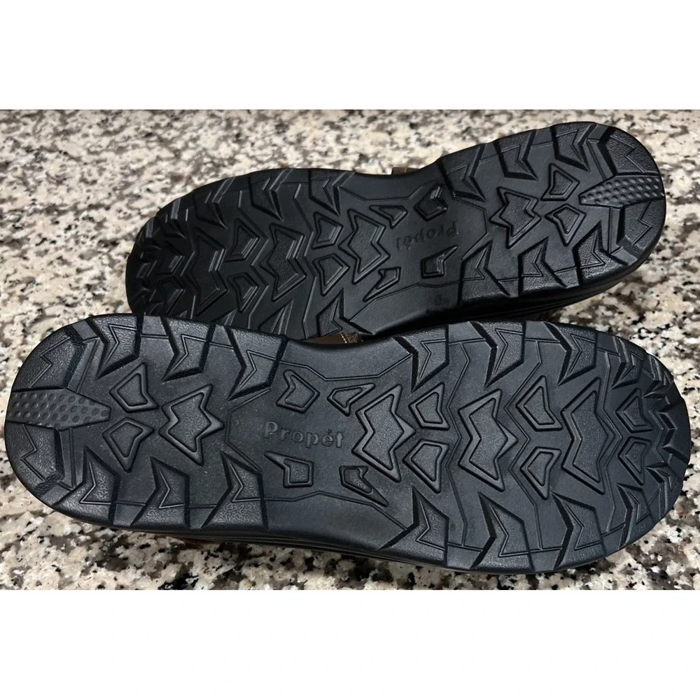 New Propet Hudson Sandals Brown Leather Shoes Men's Size 12 Wide XX 5E MSO033L
